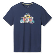 Koszulka z wełny merino U'S River Van Graphic Short Sleeve Tee Slim Fit deep navy Smartwool