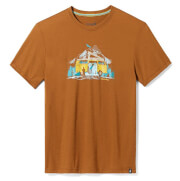 Koszulka z wełny merino U'S River Van Graphic Short Sleeve Tee Slim Fit fox brown Smartwool