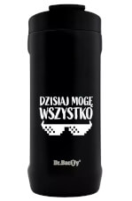 Turystyczny kubek termiczny Notus 2w1 360ml Dzisiaj mogę wszystko black Dr Bacty