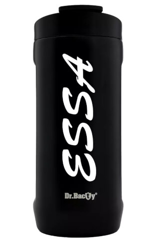 Turystyczny kubek termiczny Notus 2w1 360ml Essa black Dr Bacty