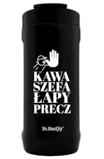 Turystyczny kubek termiczny Notus 2w1 360ml Kawa szefa black Dr Bacty