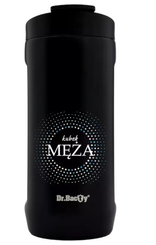 Turystyczny kubek termiczny Notus 2w1 360ml Kubek męża black Dr Bacty