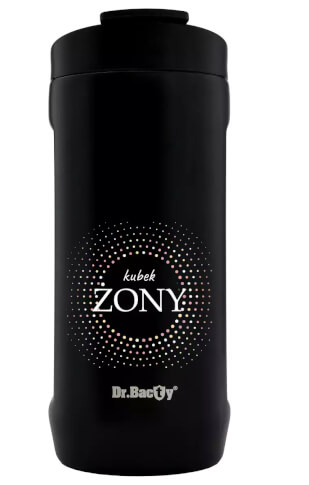 Turystyczny kubek termiczny Notus 2w1 360ml Kubek żony black Dr Bacty