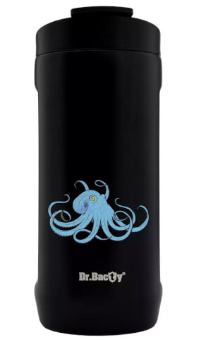 Turystyczny kubek termiczny Notus 2w1 360ml Ośmiornica blue Dr Bacty