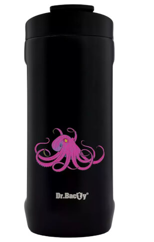 Turystyczny kubek termiczny Notus 2w1 360ml Ośmiornica magenta Dr Bacty