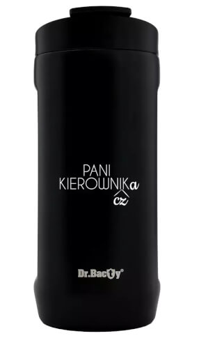 Turystyczny kubek termiczny Notus 2w1 360ml Kierowniczka Dr Bacty