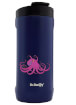 Turystyczny kubek termiczny Notus 2w1 360ml Ośmiornica magenta navy Dr Bacty