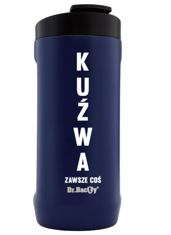 Turystyczny kubek termiczny Notus 2w1 360ml Kuźwa navy Dr Bacty