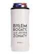 Turystyczny kubek termiczny Notus 2w1 360ml Byłem bogaty white Dr Bacty