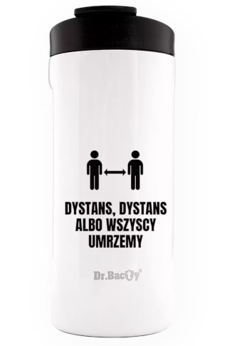 Turystyczny kubek termiczny Notus 2w1 360ml Dystans white Dr Bacty