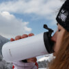 Turystyczny kubek termiczny Notus 2w1 360ml Nie słodzę white Dr Bacty