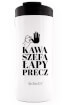 Turystyczny kubek termiczny Notus 2w1 360ml Kawa szefa white Dr Bacty
