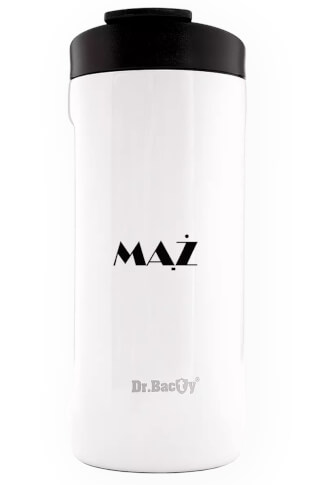 Turystyczny kubek termiczny Notus 2w1 360ml Mąż white Dr Bacty
