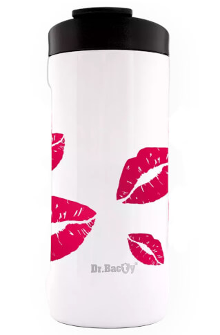 Turystyczny kubek termiczny Notus 2w1 360ml Usta white Dr Bacty