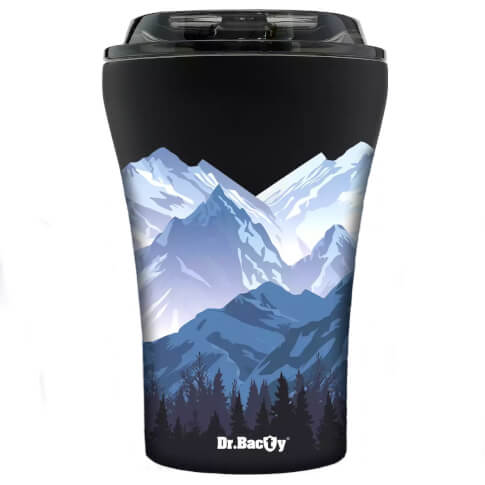 Turystyczny kubek termiczny Apollo 227ml Góry black Dr Bacty