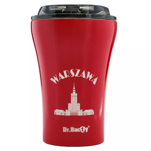 Turystyczny kubek termiczny Apollo 227ml Warszawa red Dr Bacty