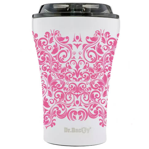 Turystyczny kubek termiczny Apollo 227ml Glamour róż white Dr Bacty