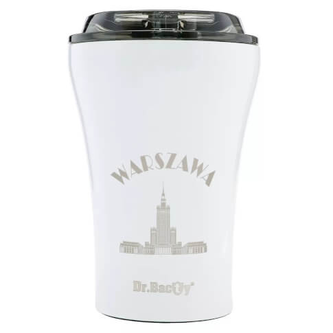 Turystyczny kubek termiczny Apollo 227ml Warszawa white Dr Bacty