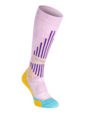 Damskie skarpety narciarskie Ski Lightweight Merino Endurance LD mauv/blue Bridgedale