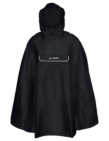 Rowerowe poncho przeciwdeszczowe Valdipino Poncho black VAUDE