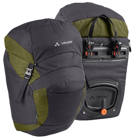 Sakwy rowerowe przednie OnTour Front 32L iron/bamboo VAUDE