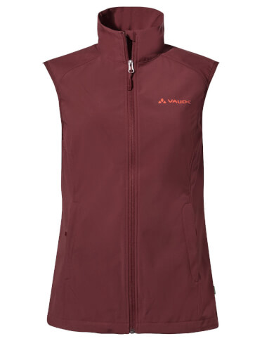 Damska kamizelka softshell Women's Hurricane Vest III dark cherry VAUDE