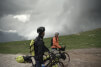 Męska kurtka przeciwdeszczowa rowerowa Men's Kuro Rain Jacket glowing red VAUDE
