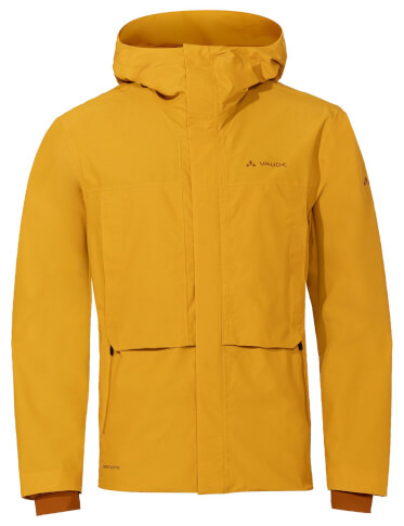 Męska kurtka przeciwdeszczowa rowerowa Men's Comyou Pro Rain Jacket burnt yellow VAUDE