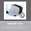 Gogle narciarskie M Double Jack Mag Q-Lite black matt szkło Q-Lite S1 S3 Alpina