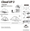 Namiot z fartuchem śnieżnym 3 osobowy Cloud Up 3 20D Updated Light Grey-Red Naturehike
