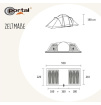 Namiot turystyczny 6-osobowy Beta 6 blue Portal Outdoor