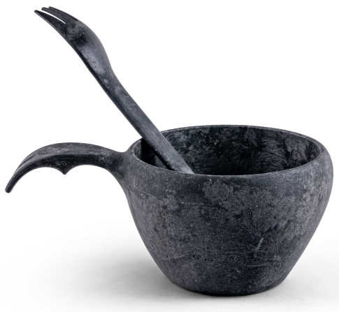 Zestaw Large Cup 370 ml + spork black Kupilka