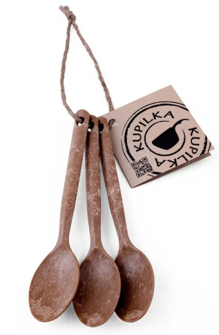 Zestaw 3 łyżeczek Teaspoon set brown Kupilka