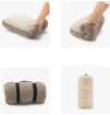 Poduszka Memory Foam Square Pillow khaki Naturehike