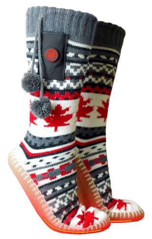 Ogrzewane kapcie ze skarpetkami Glovii GOB