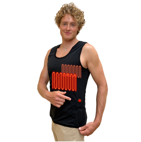 Ogrzewana dopasowana kamizelka - rozmiar M - z elastycznego materiału Glovii GV2