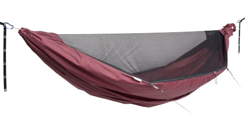 Lesovik hamak z moskitierą Draka burgundy ron