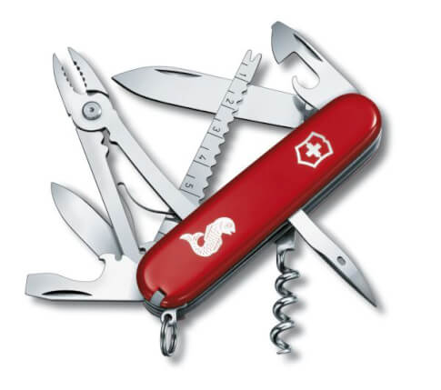 Scyzoryk Victorinox – ANGLER z rybką Celidor 91 mm