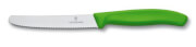 Nóż do pomidorów Victorinox zaokrąglony czubek, ząbkowany 11cm – zielony