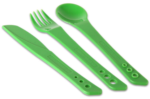 Sztućce turystyczne Ellipse Camping Cutlery Set zielone Lifeventure