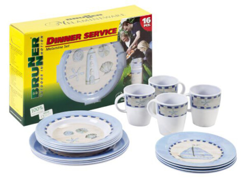 Turystyczny zestaw obiadowy Brunner Dinner Service Odyssey