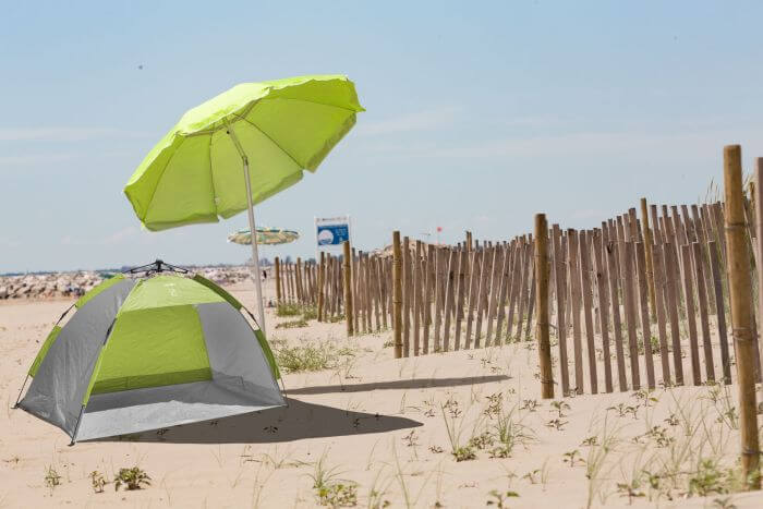 jak złożyć namiot plażowy samorozkładający